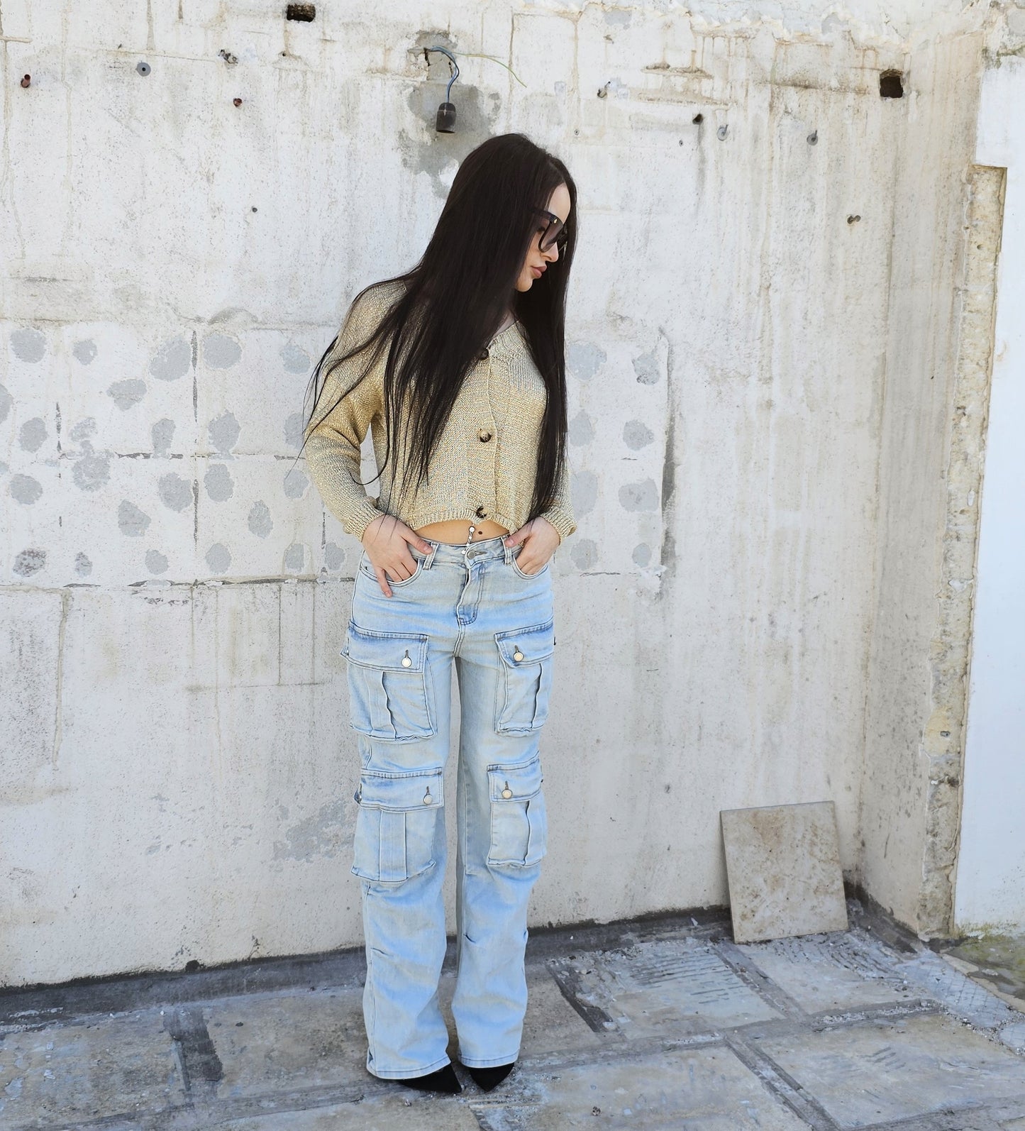 Dion|Cardigan dorato