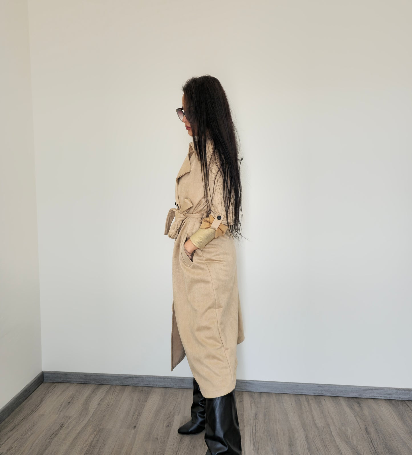 Evelyn|Cappotto lungo beige