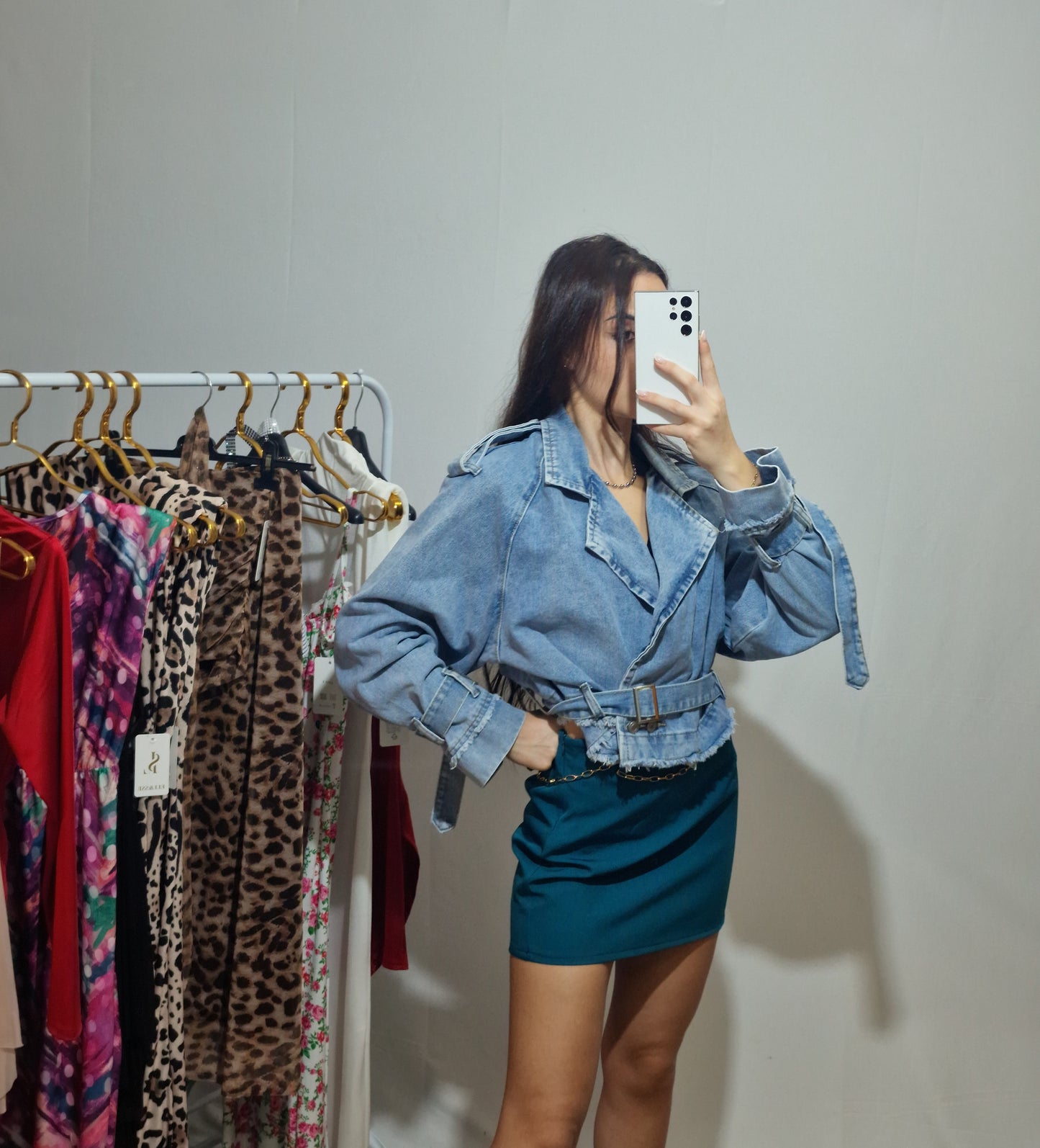 Giacchetto Denim Crop