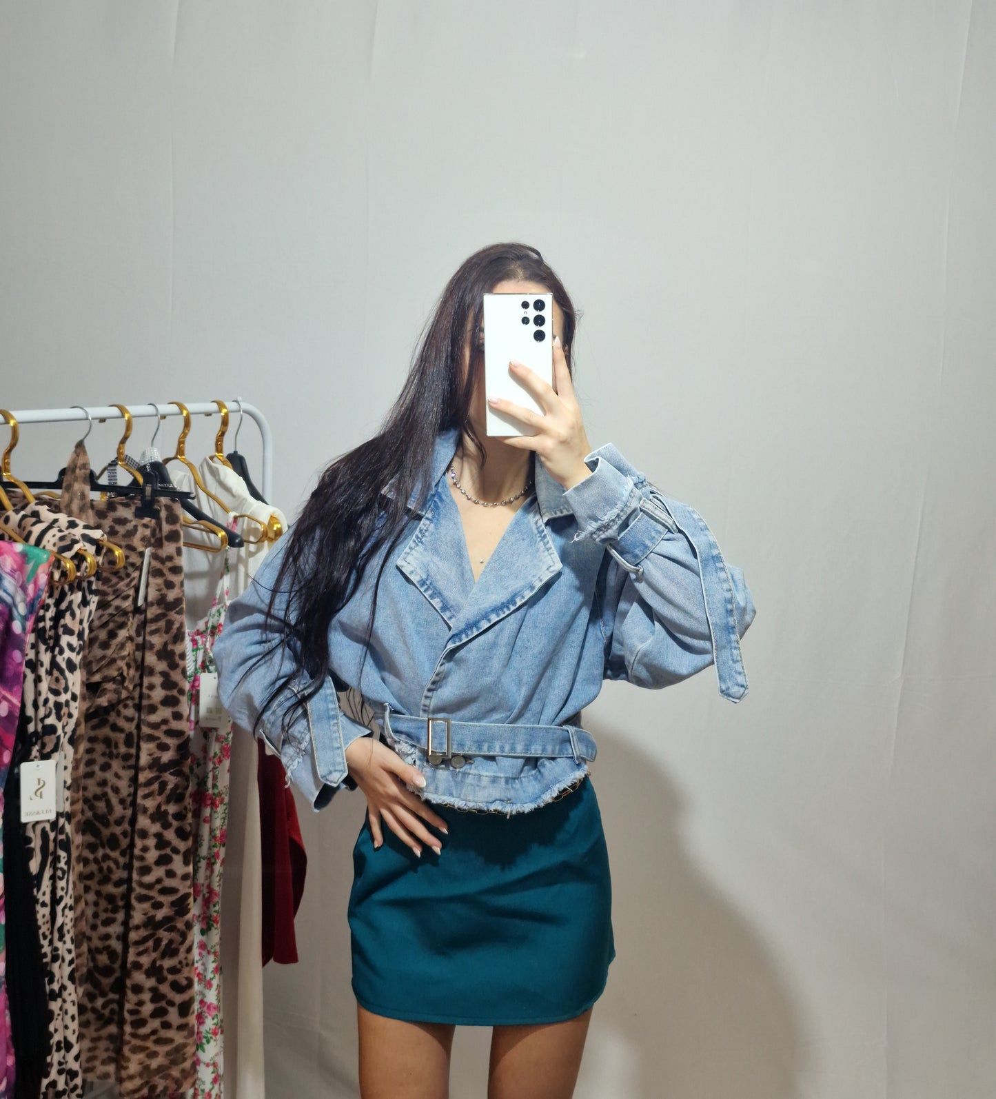 Giacchetto Denim Crop