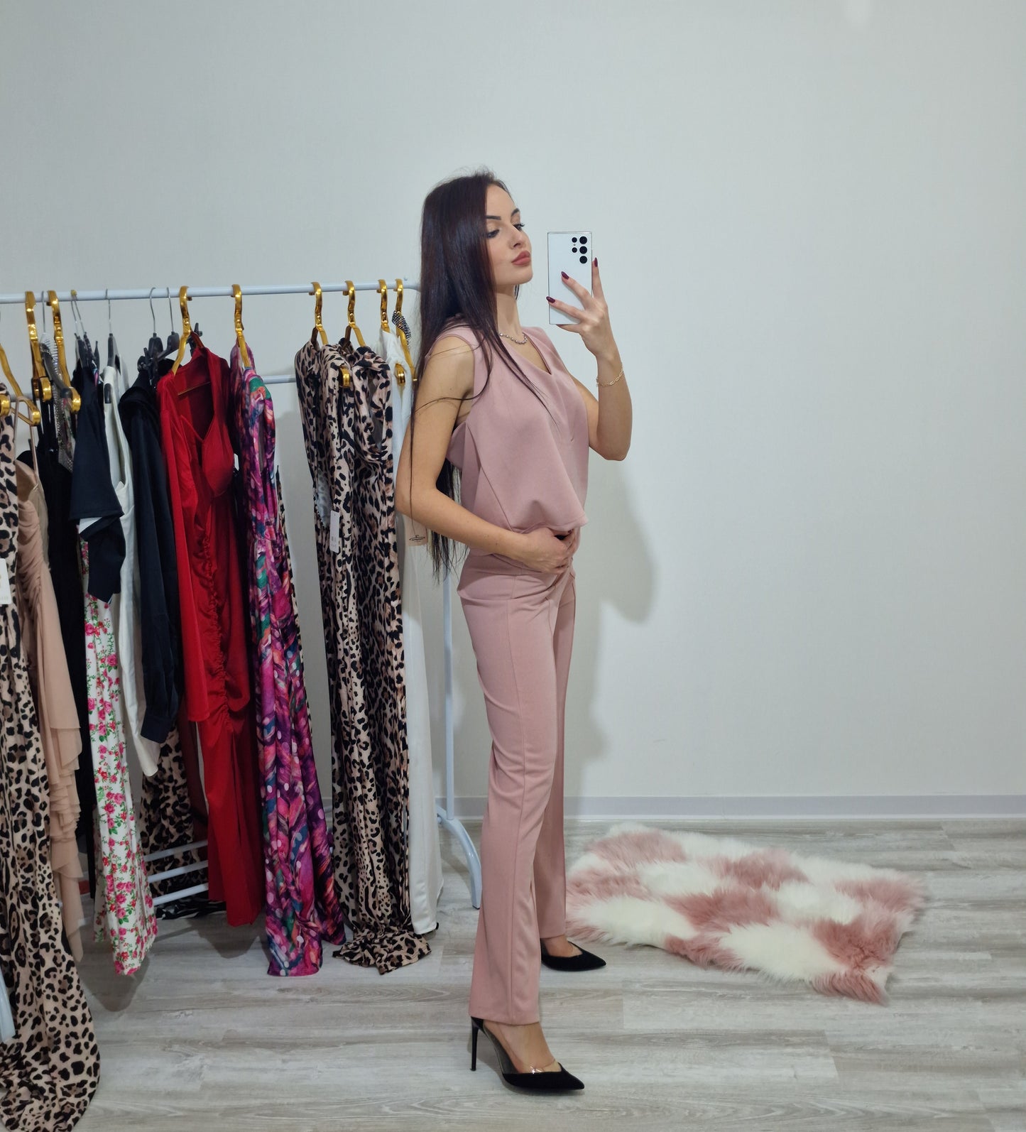 Rose|Coordinato pantalone e maglia rosa elegante