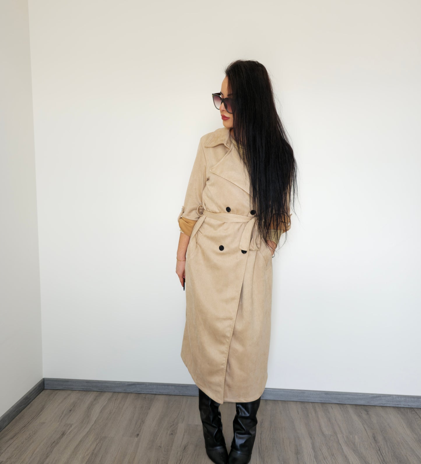 Evelyn|Cappotto lungo beige