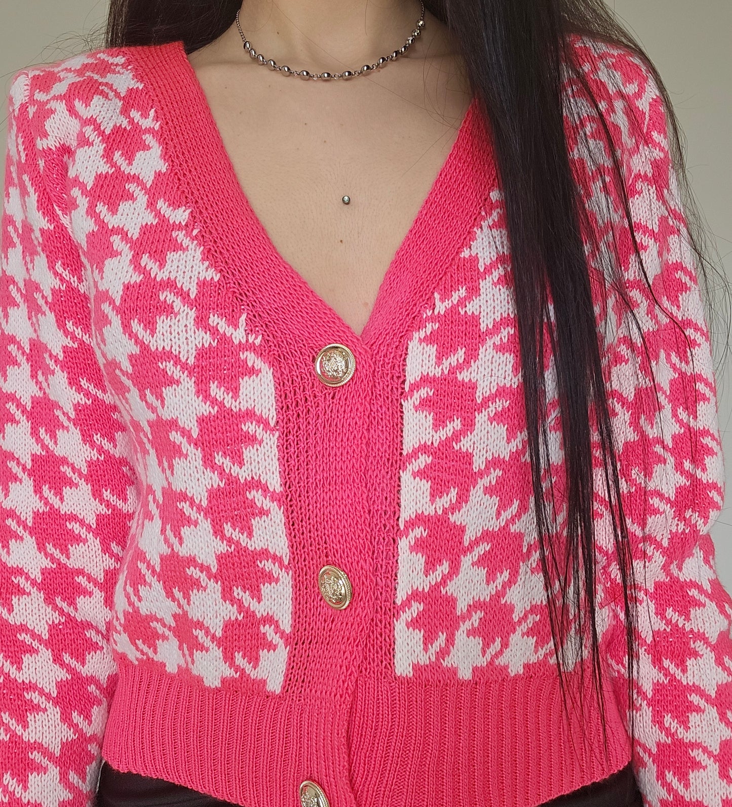 Jasmin|Cardigan fucsia