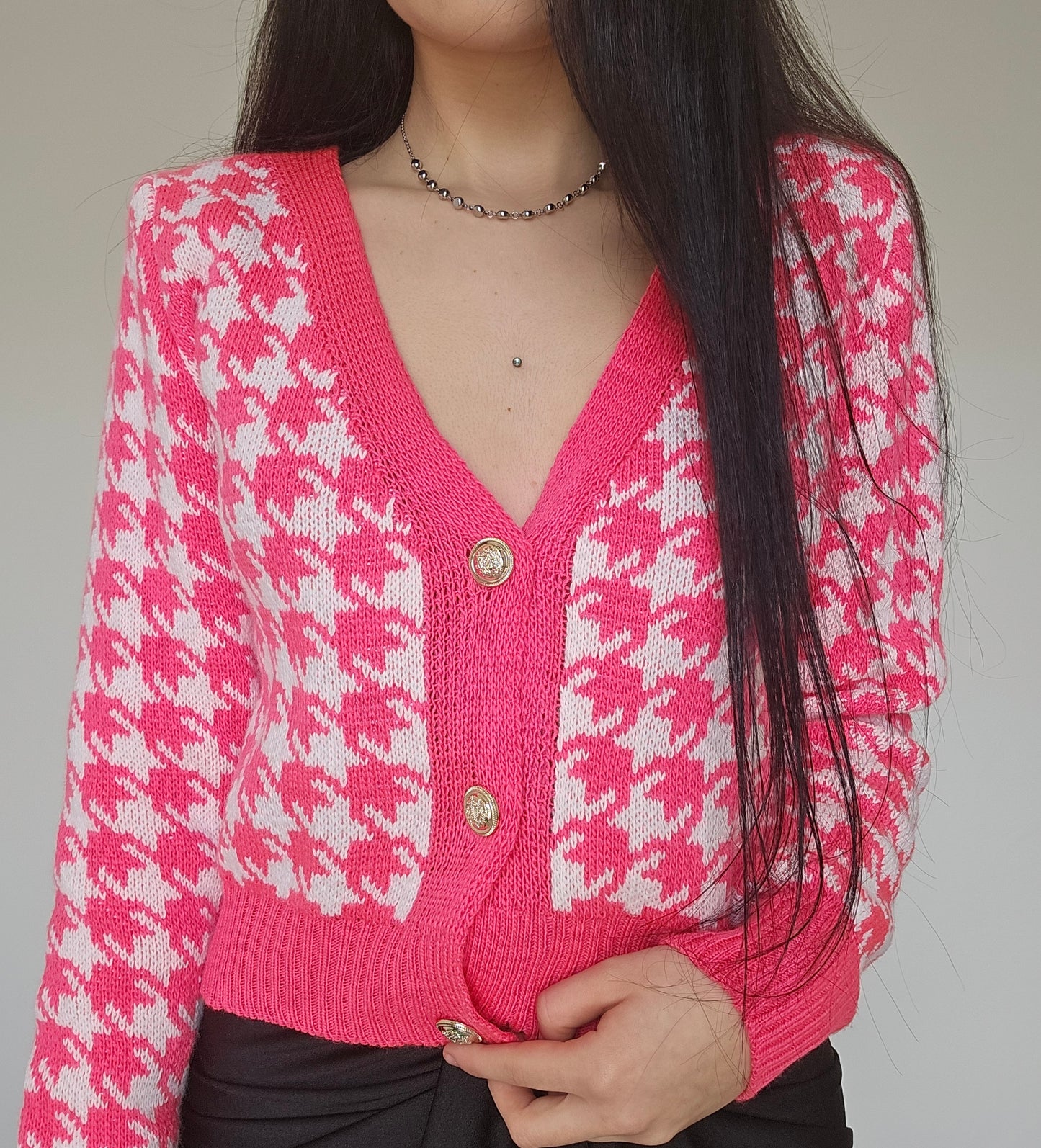 Jasmin|Cardigan fucsia