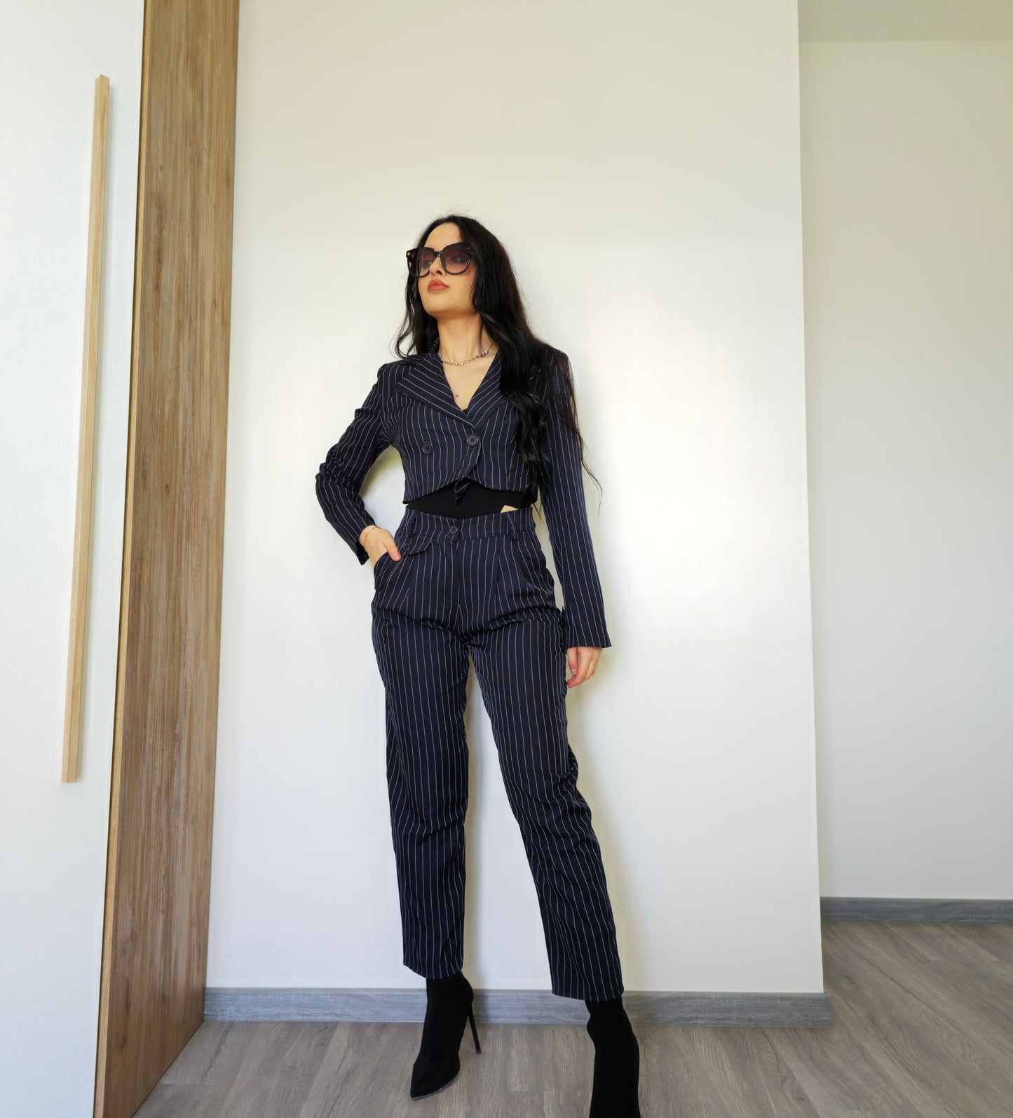Jenny|Coordinato pantalone e giacca crop