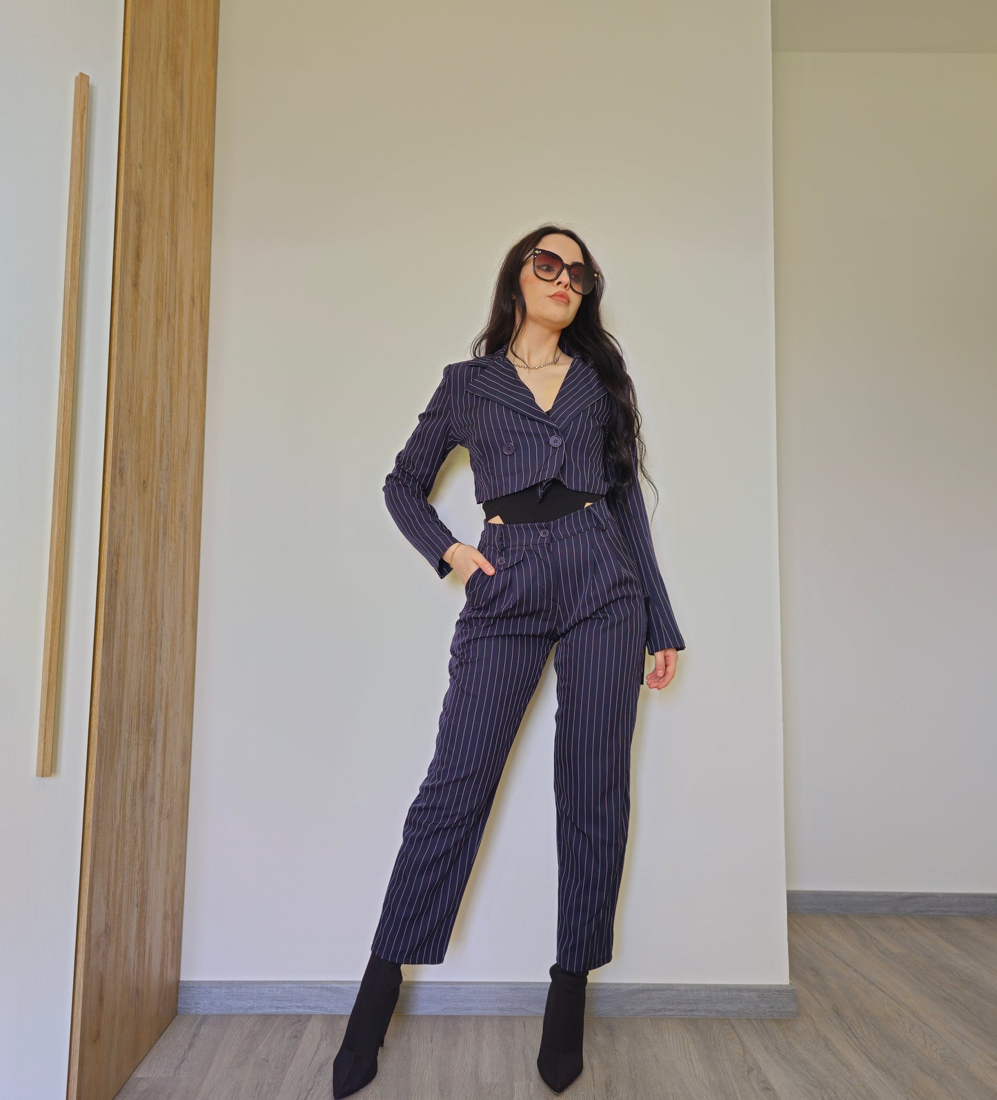 Jenny|Coordinato pantalone e giacca crop