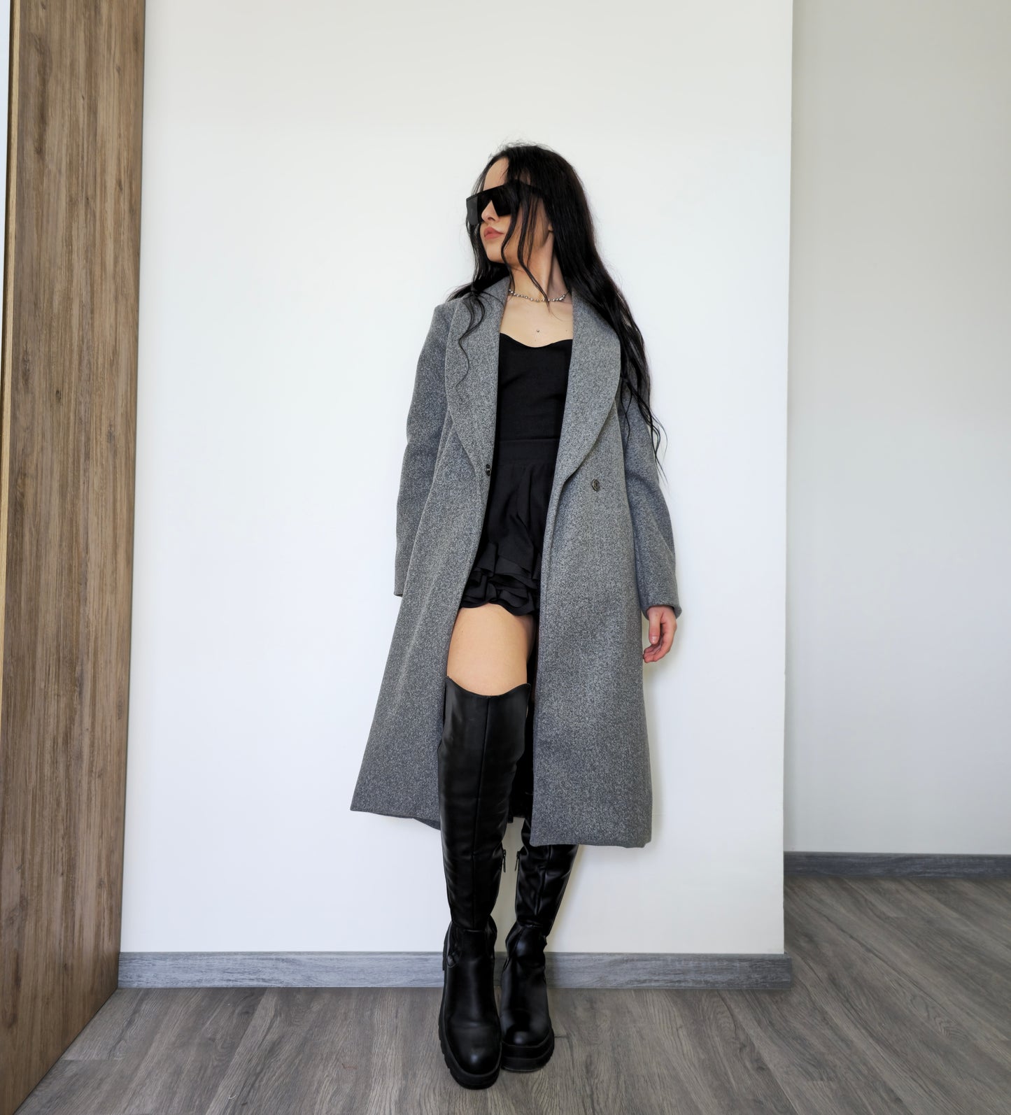 Winter|Cappotto lungo grigio