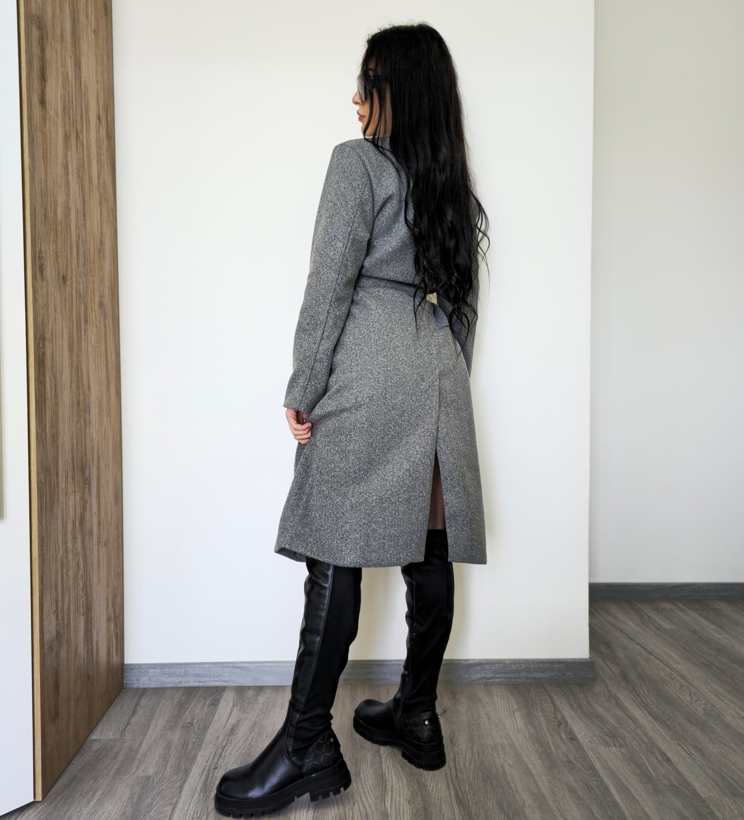 Winter|Cappotto lungo grigio